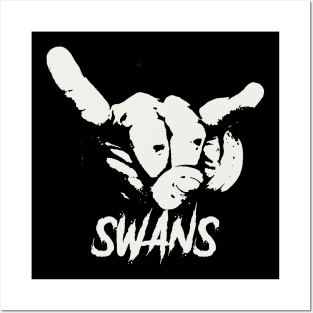 swans horn sign Posters and Art